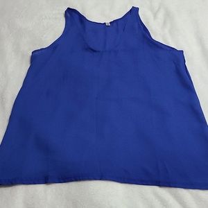 Sheer blue sleeveless shirt medium